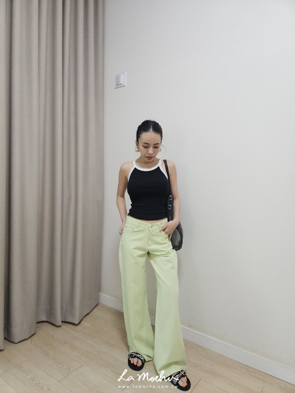 飽滿色系襯衫鉚釘褲